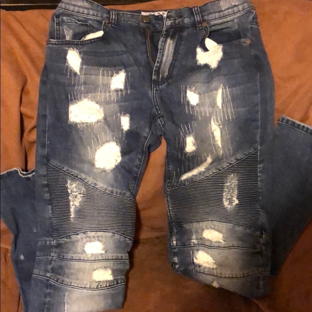 Reason skinny biker jeans